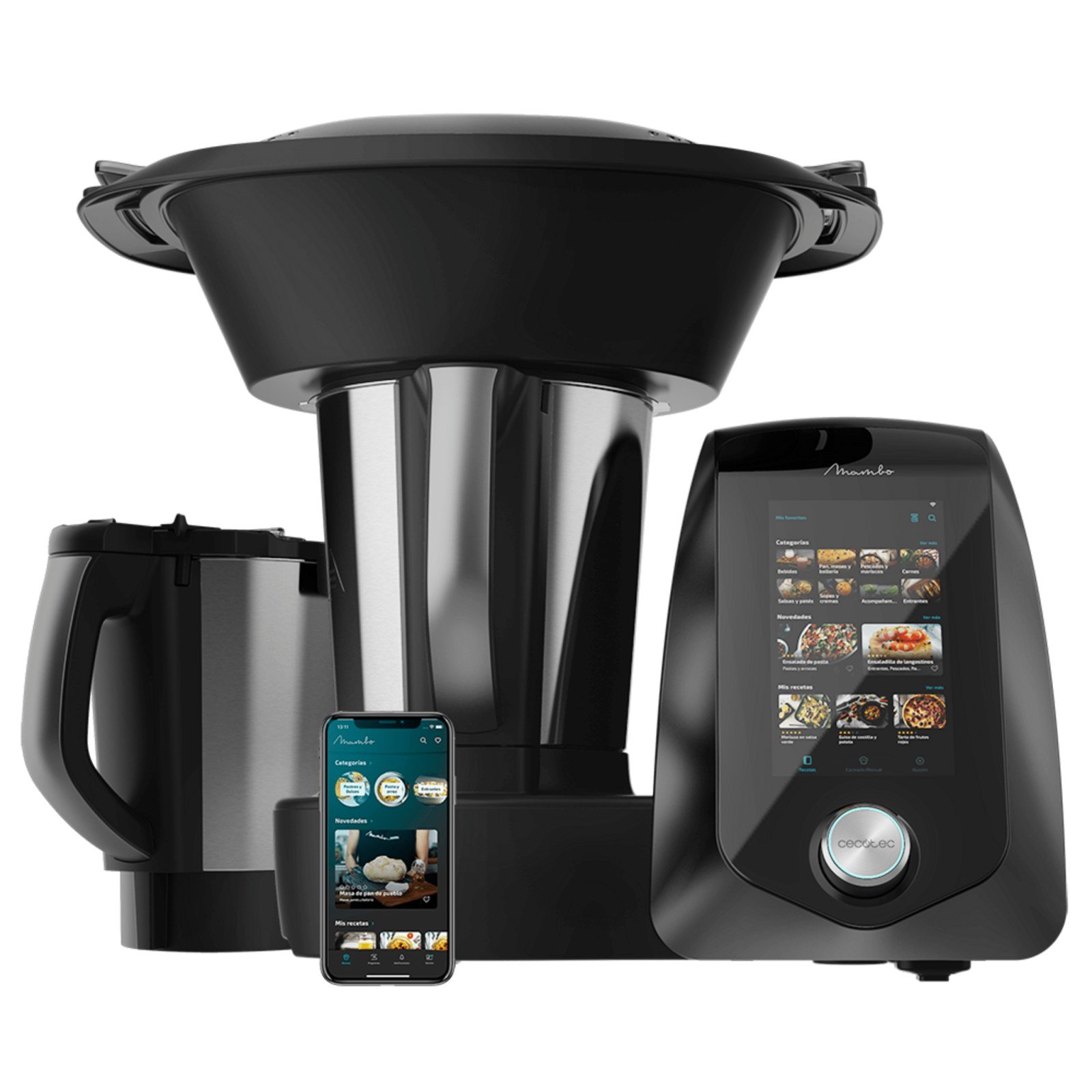 CECOTEC Mambo 12090 Habana — Robot de cocina, 1700 W, 3,3 l, 30 funciones, Wi-Fi