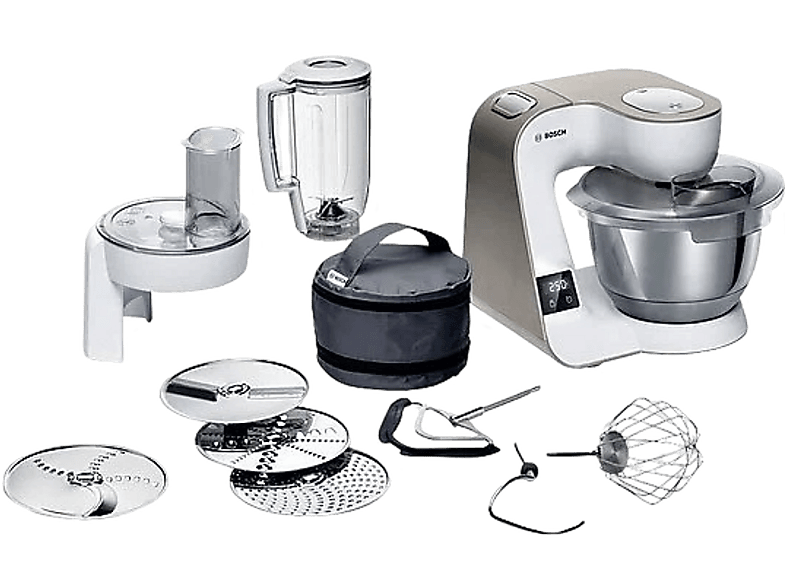 BOSCH MUM5XW20 — Robot de cocina, 1000 W, Blanco, 7 potencias, 1.25 l