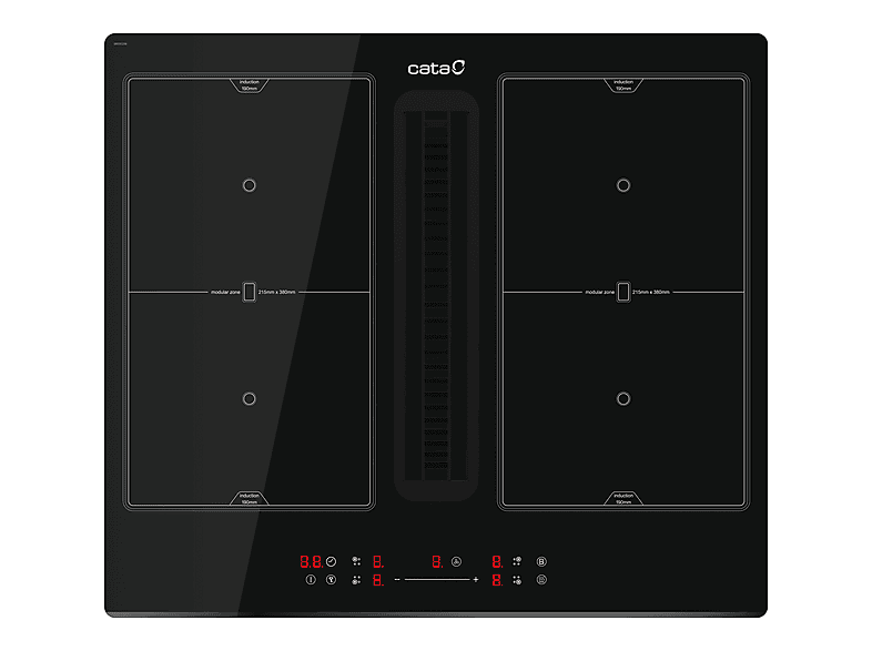 CATA IAS 6024 — Placa de inducción, 590 mm, Negro, 4 zone(s) zonas — foto 1