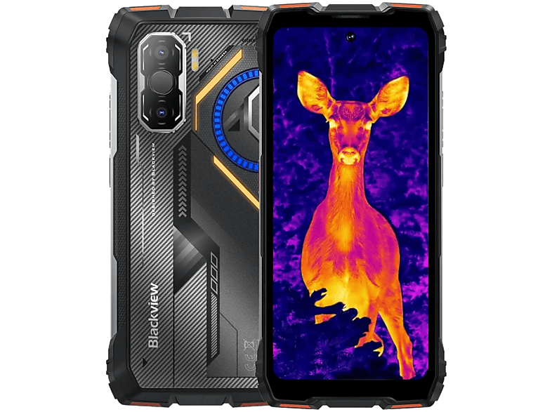 BLACKVIEW Rock 3 — Smartphone, Naranja, 256 GB, Móvil Android, 6,78"