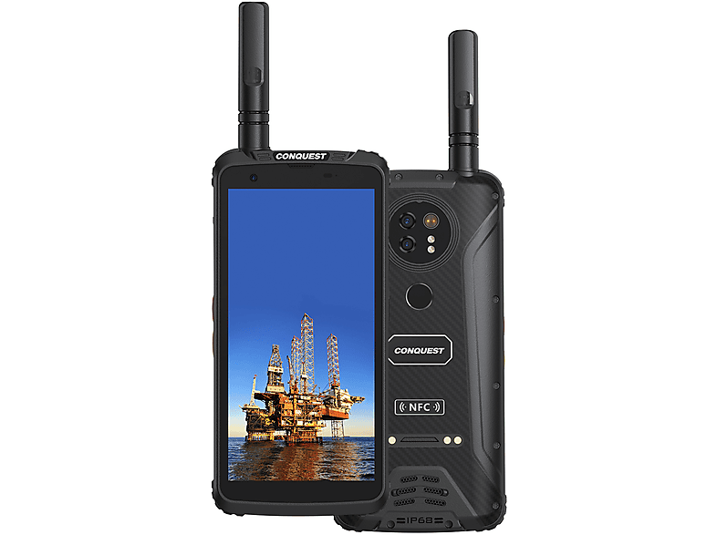 DAM ELECTRONICS Rugerizado F5 4G — Smartphone, 4GB RAM + 64GB. Pantalla 5,5''. 48mpx + 8mpx + 13mpx visión nocturna, Negro, 64 GB, Android 12